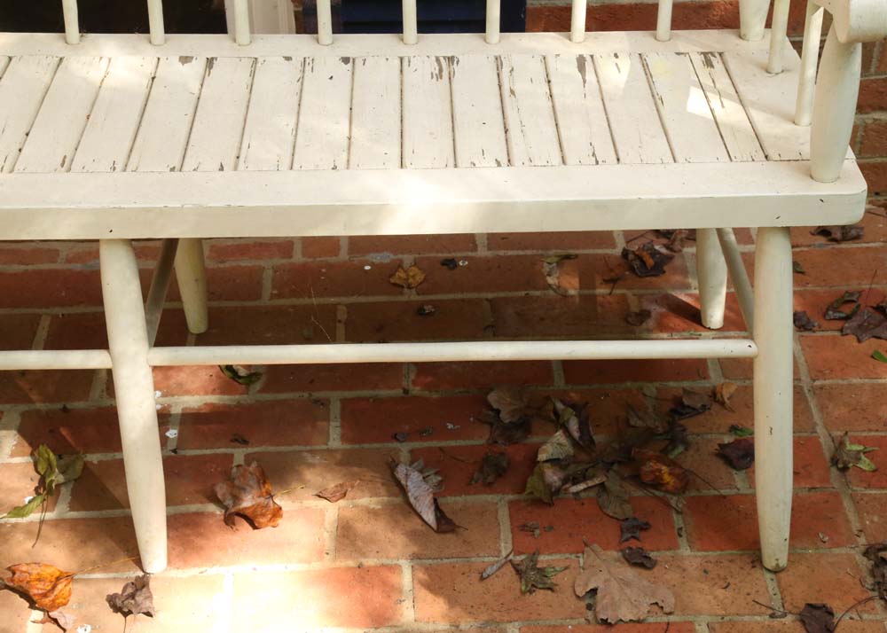White Colonial Style Bench