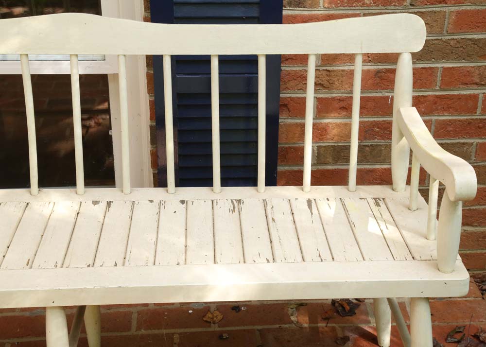 White Colonial Style Bench