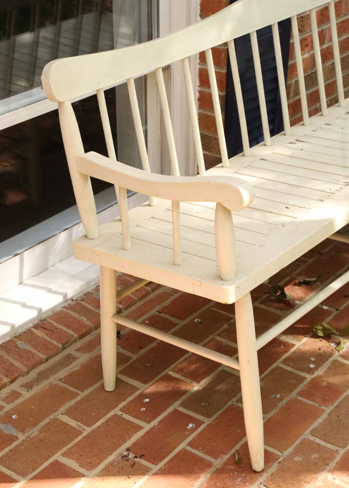 White Colonial Style Bench