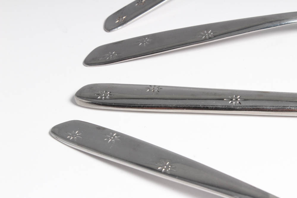 Vintage Superior Stainless "Atomic Starburst" Flatware