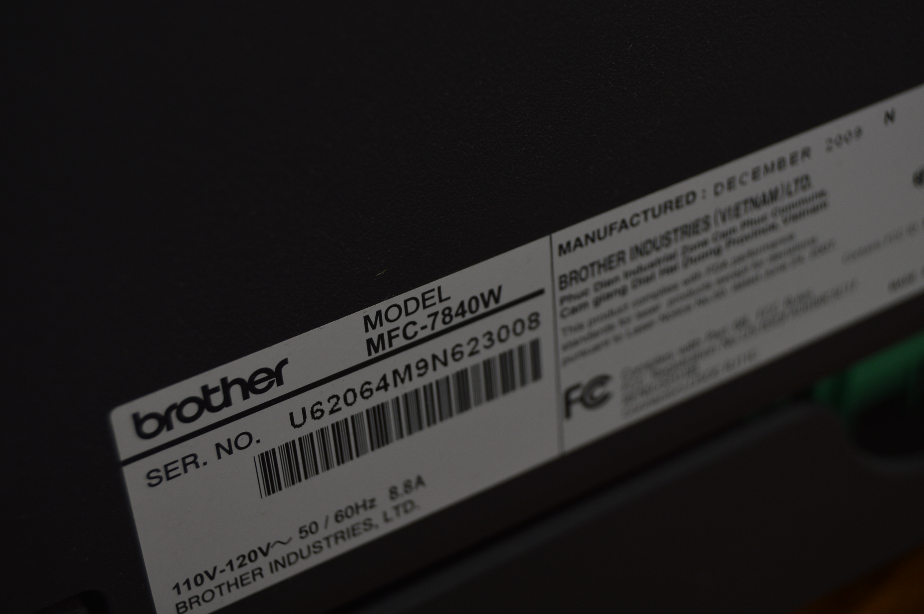 Brother MFC-7840W Fax/Scan/Copy Machine
