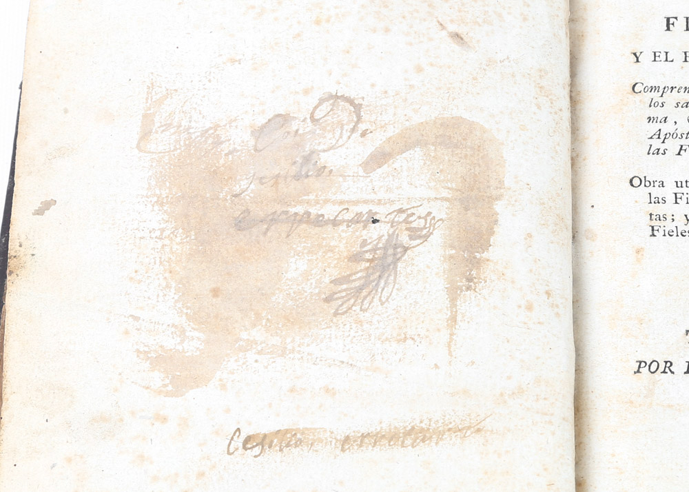 Antique 1788 "History of the Holidays of the Church" in Spanish