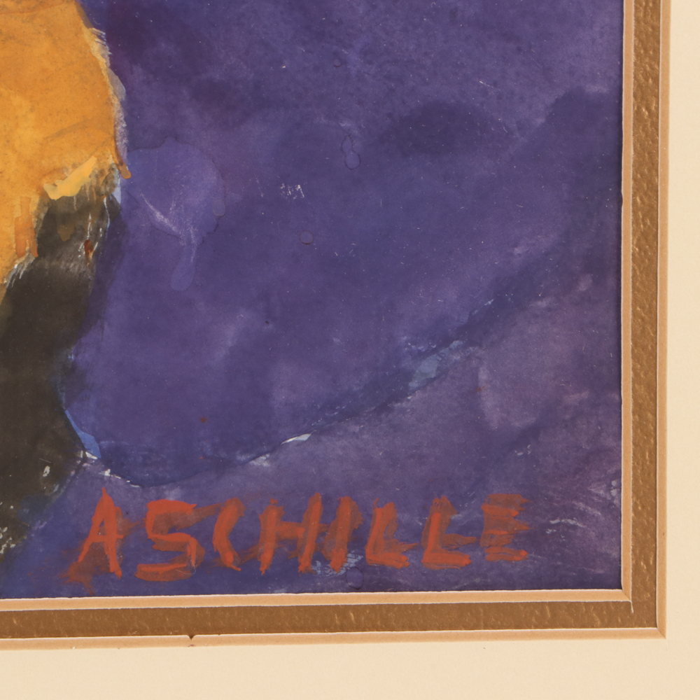 Alice Schille Watercolor Painting "White Bonnet"