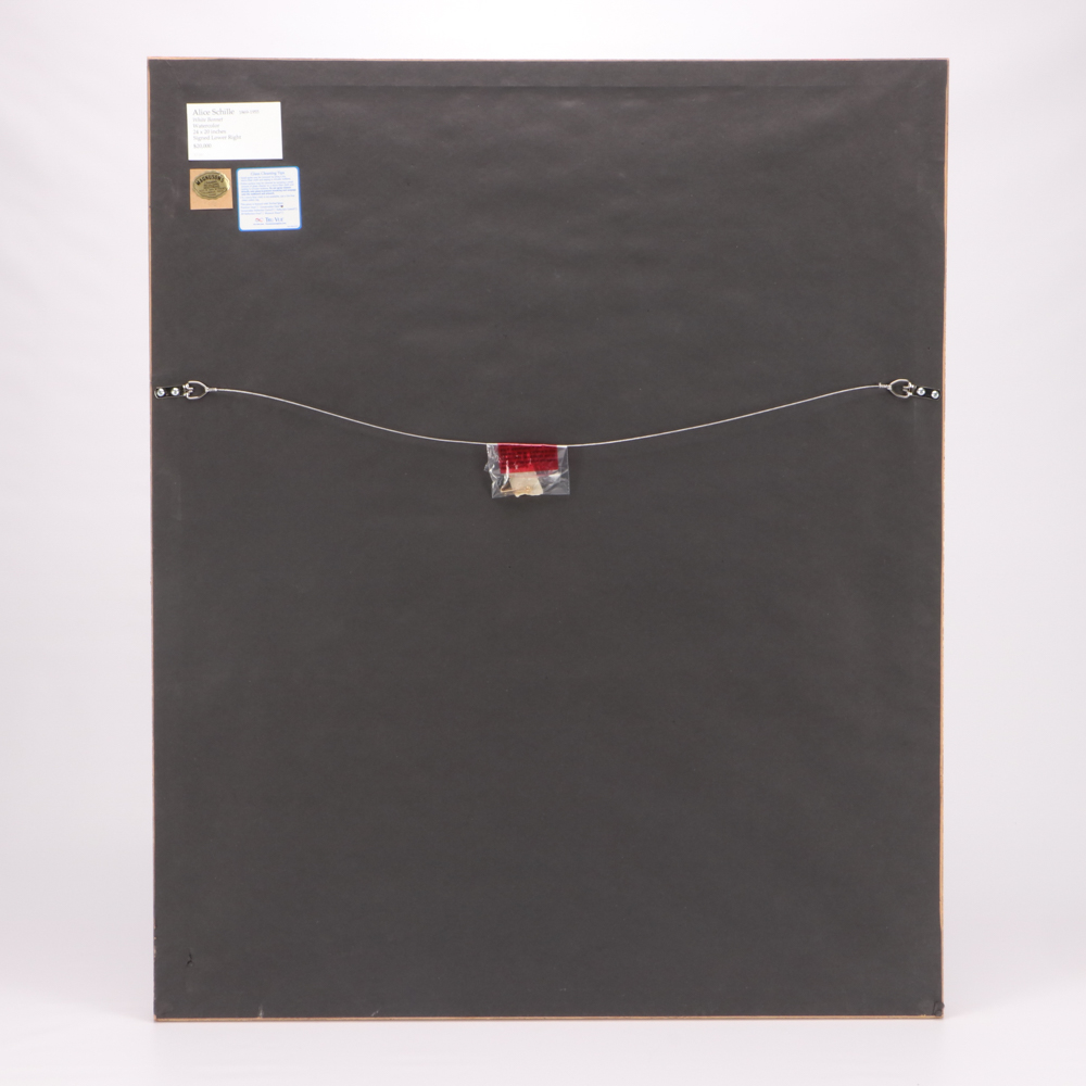 Alice Schille Watercolor Painting "White Bonnet"