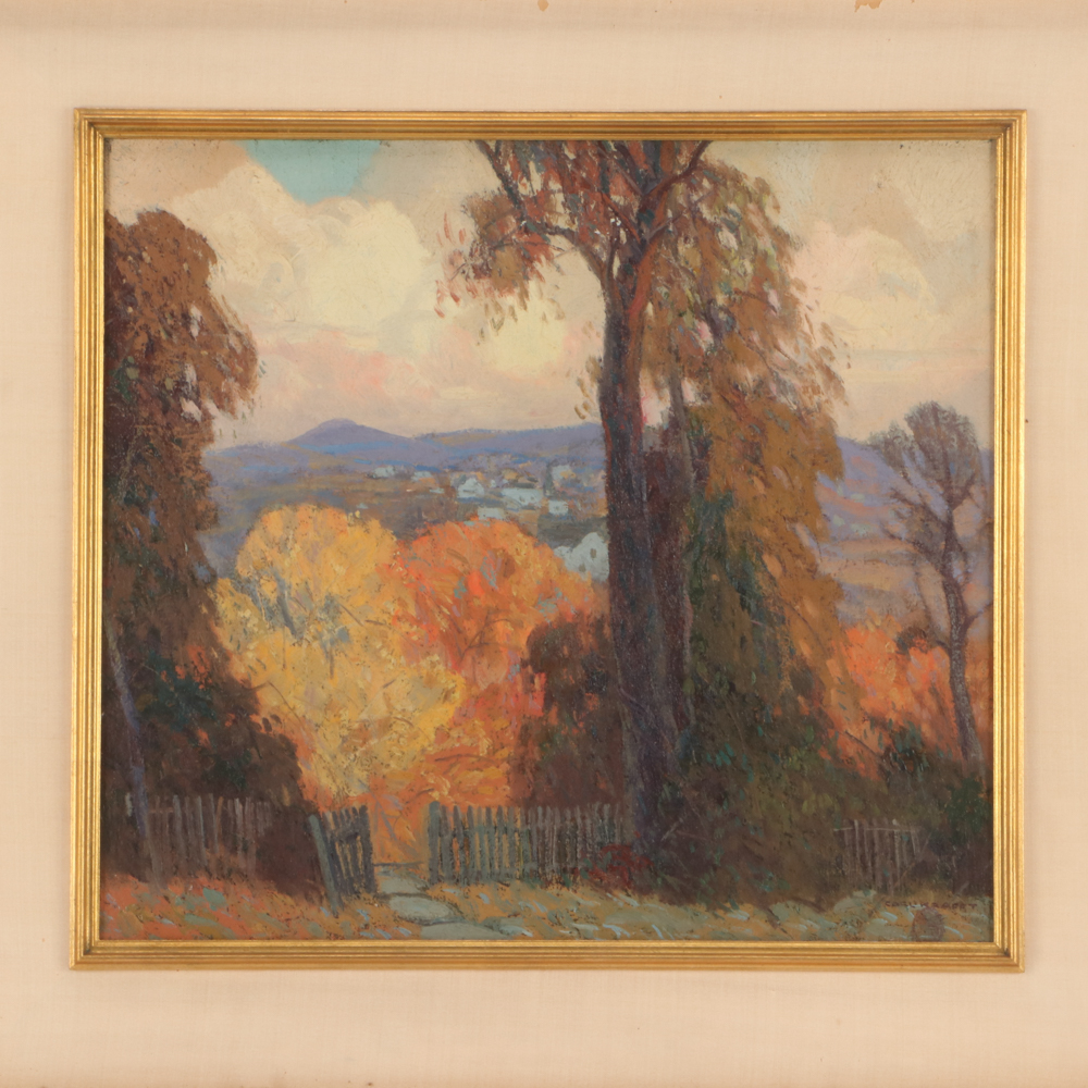 Carl Rudolph Krafft Autumn Landscape Oil Painting