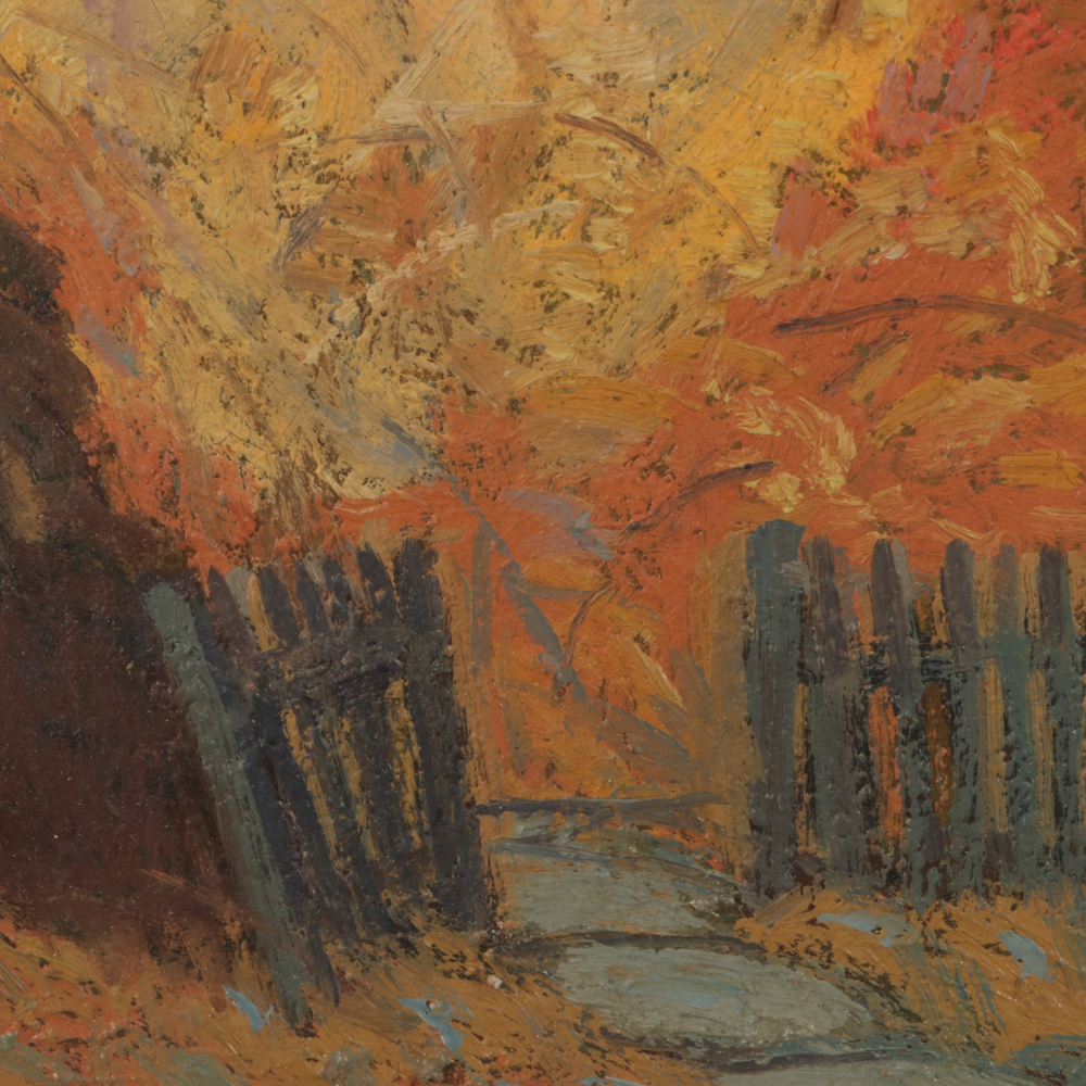 Carl Rudolph Krafft Autumn Landscape Oil Painting