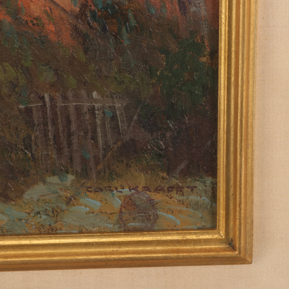 Carl Rudolph Krafft Autumn Landscape Oil Painting