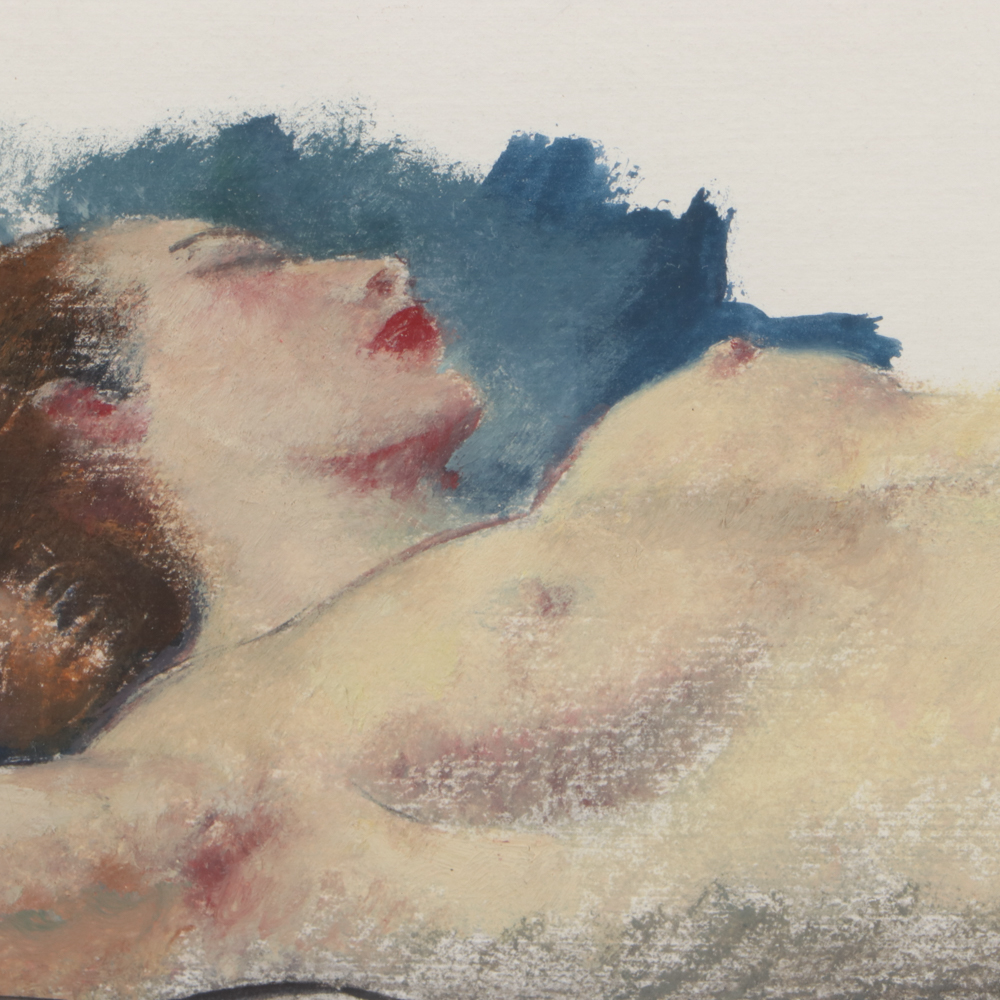Leon Kroll Reclining Figure Gouache and Graphite Painting