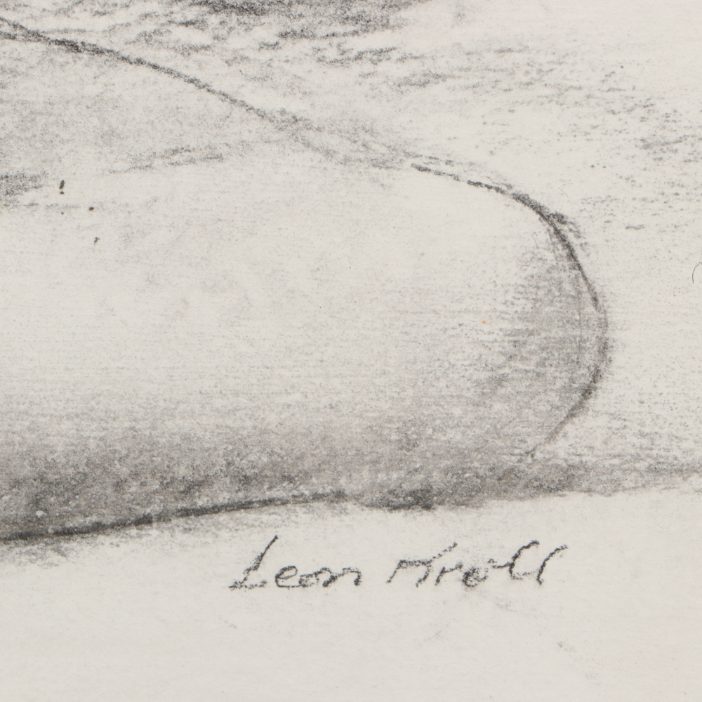 Leon Kroll Reclining Figure Gouache and Graphite Painting