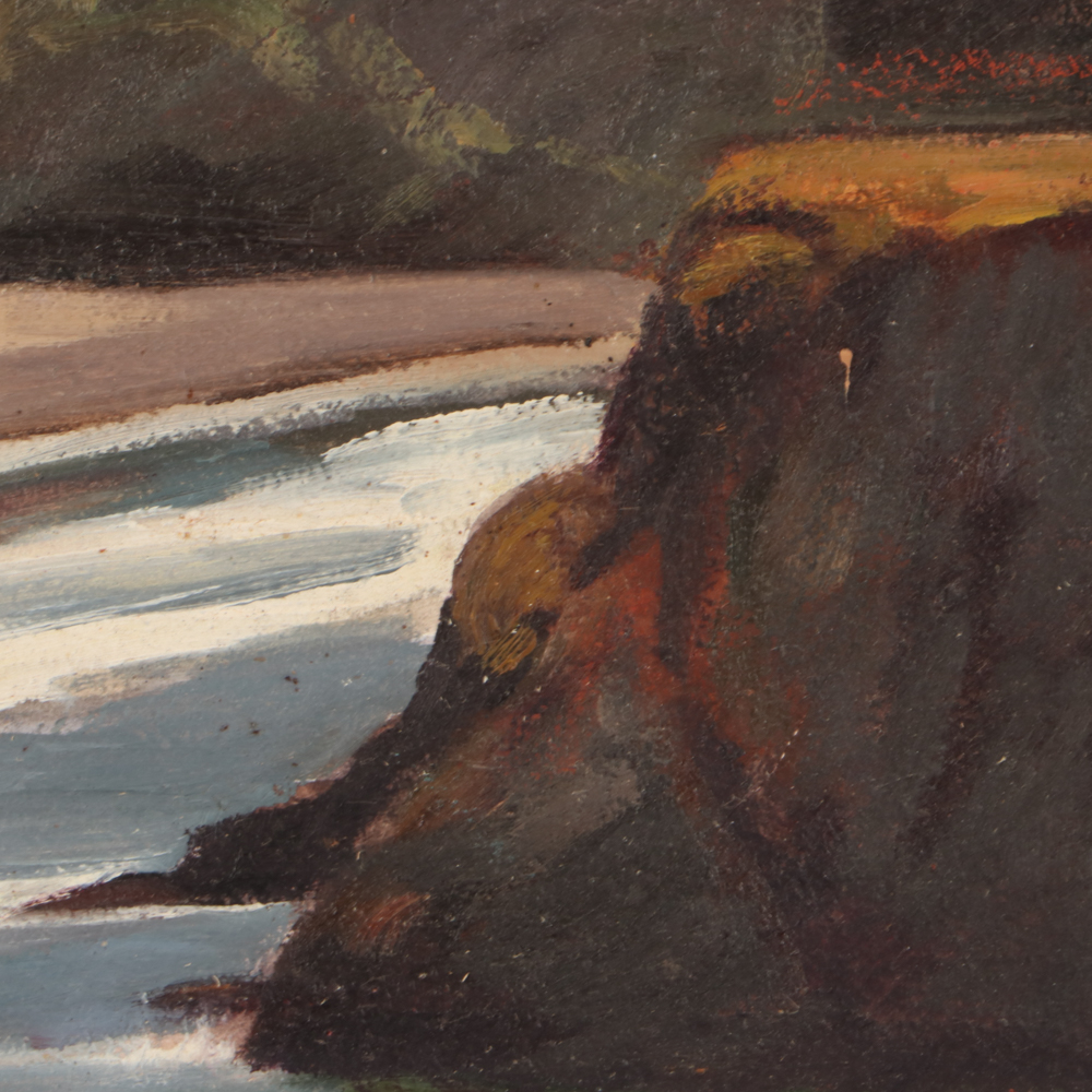 Paul Chidlaw Oil Landscape Painting "Mendocino Coast"