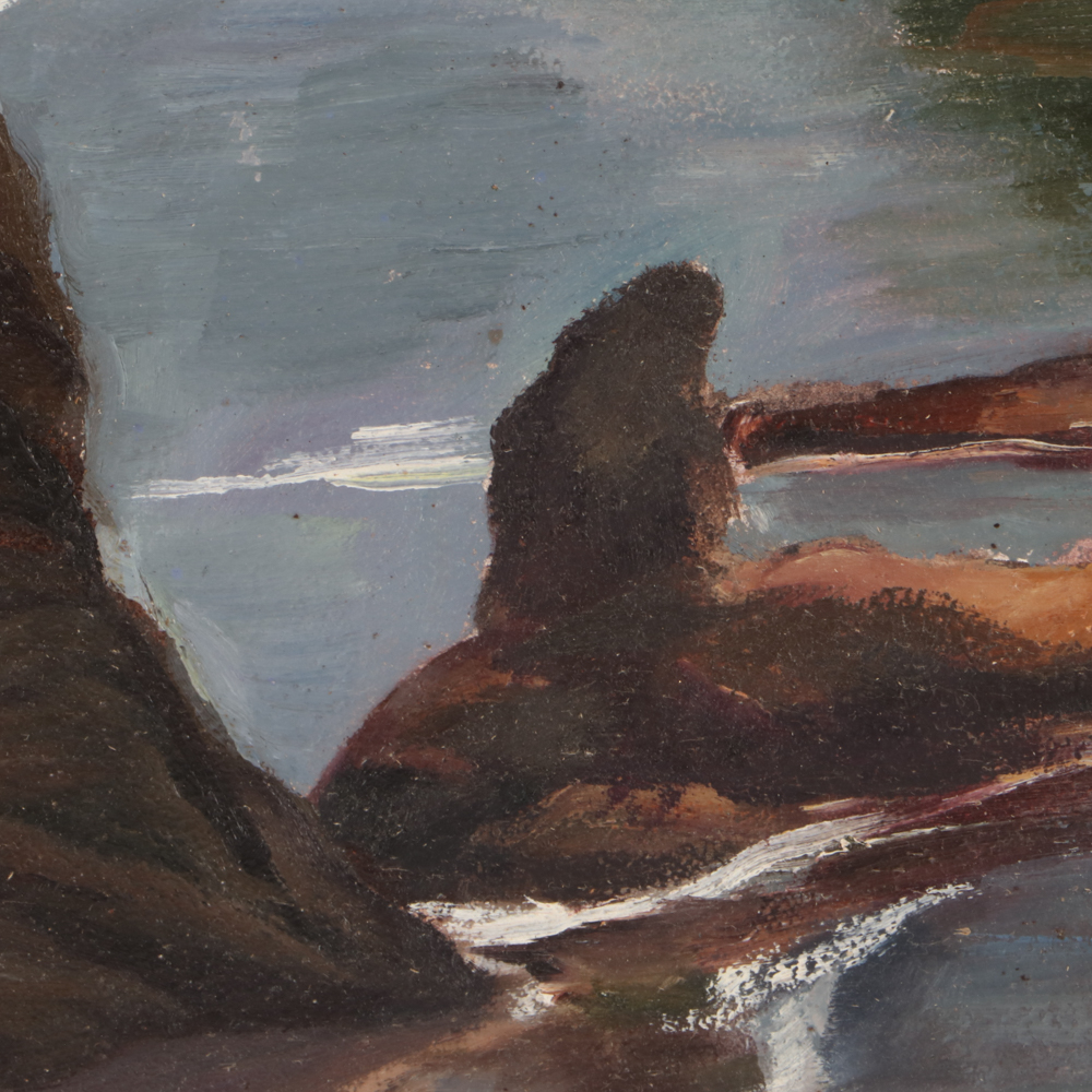 Paul Chidlaw Oil Landscape Painting "Mendocino Coast"