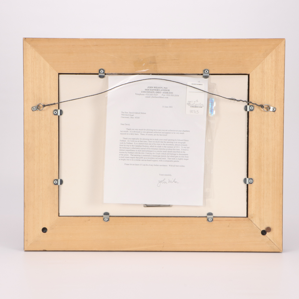 Edward Henry Potthast Early 20th-Century Oil Landscape Painting