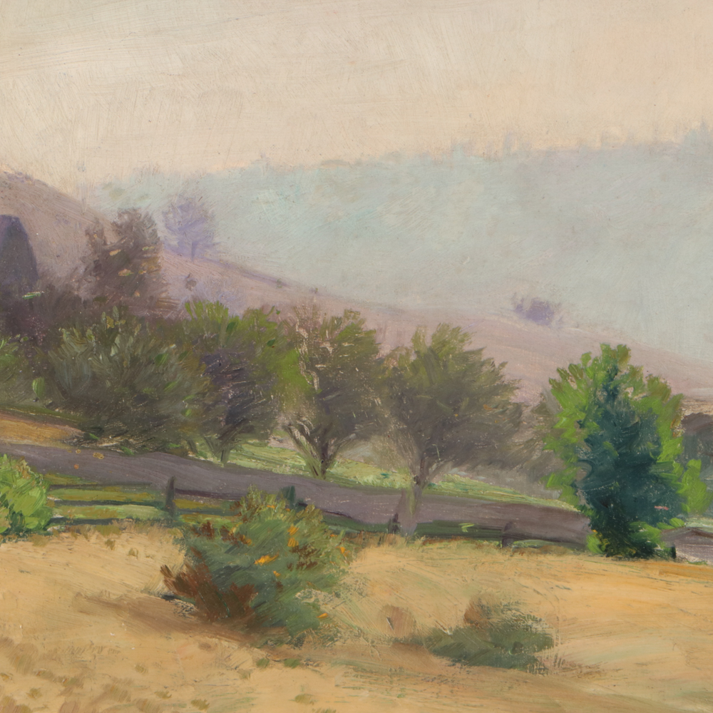 T. C. Lindsay Oil Painting "In the Fields"