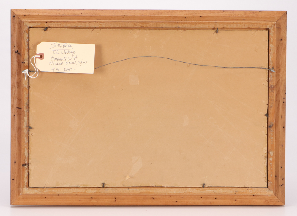 T. C. Lindsay Oil Painting "In the Fields"