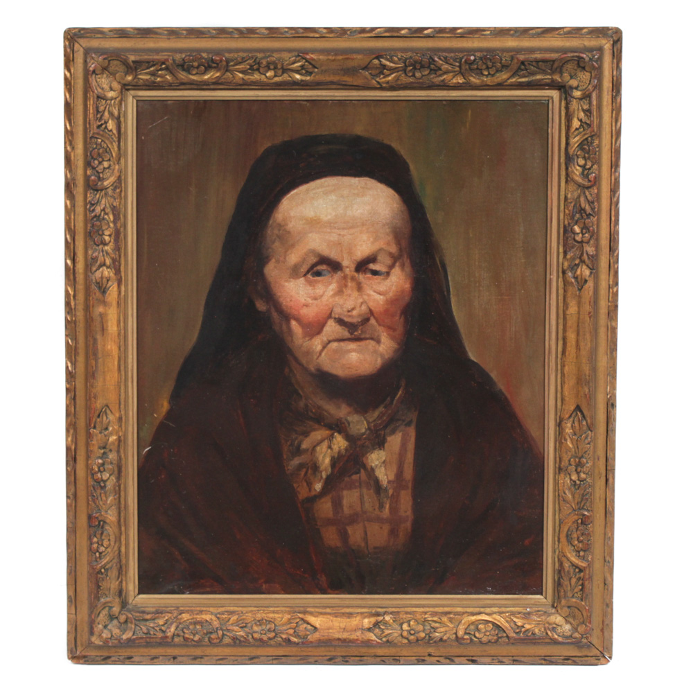 Vintage Portrait Oil Painting