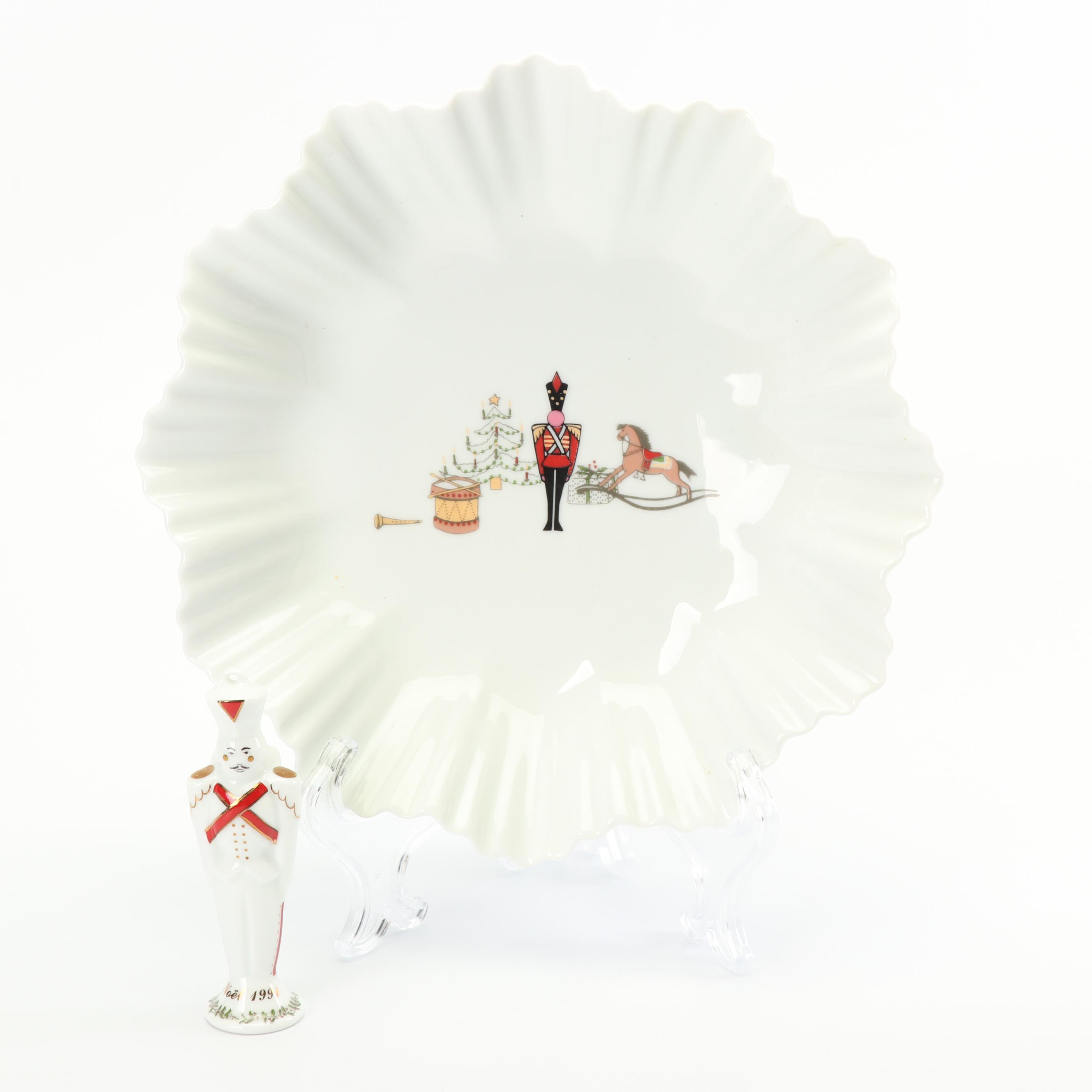 Bernardaud Limoges "Grenadiers" Porcelain Dinnerware and Ornament