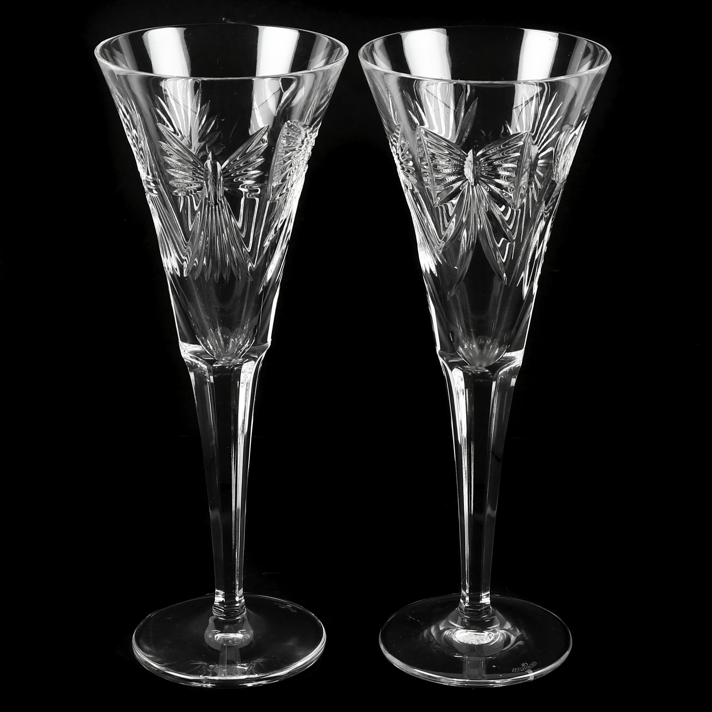 Waterford Crystal "Millenium Series Five Toasts" Toasting Flutes