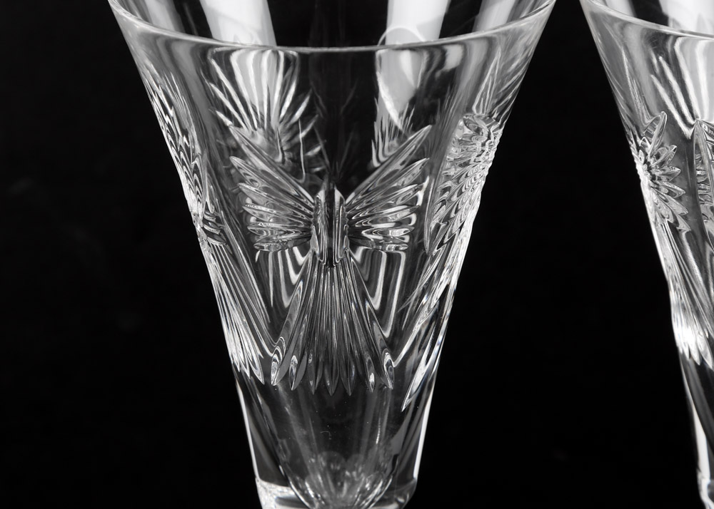 Waterford Crystal "Millenium Series Five Toasts" Toasting Flutes