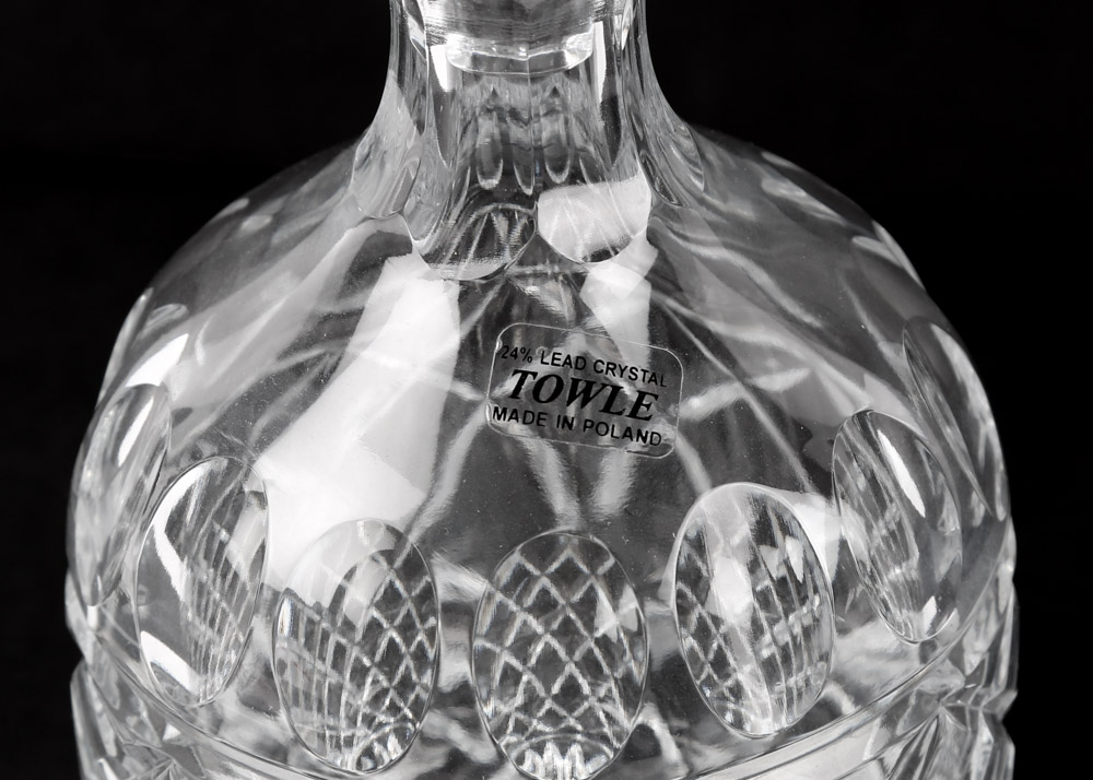 Towle Decanter and Lead Crystal Carafe