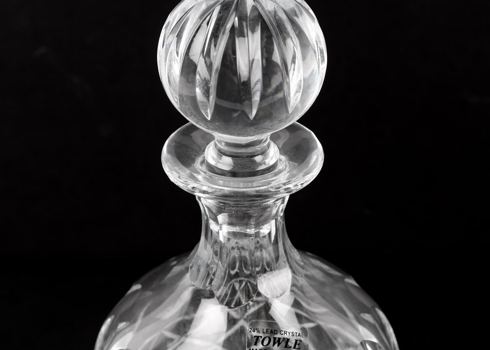 Towle Decanter and Lead Crystal Carafe