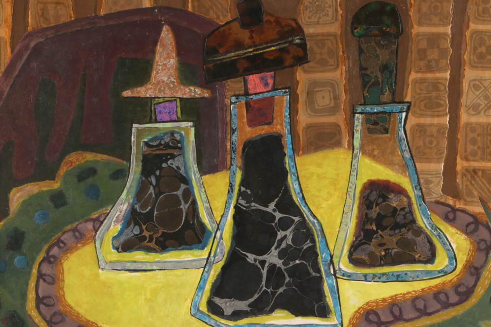 Evelyn Marx Mixed Media Painting on Panel