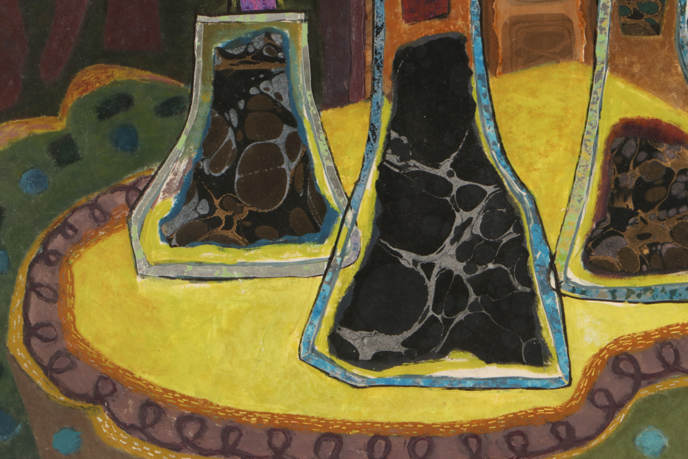 Evelyn Marx Mixed Media Painting on Panel