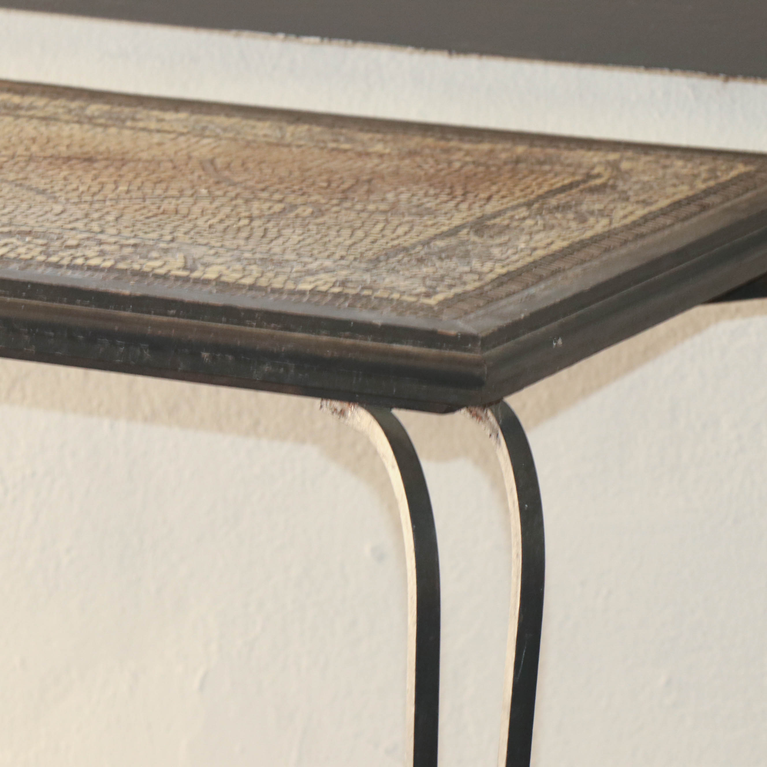 Mosaic Top Metal Console Table