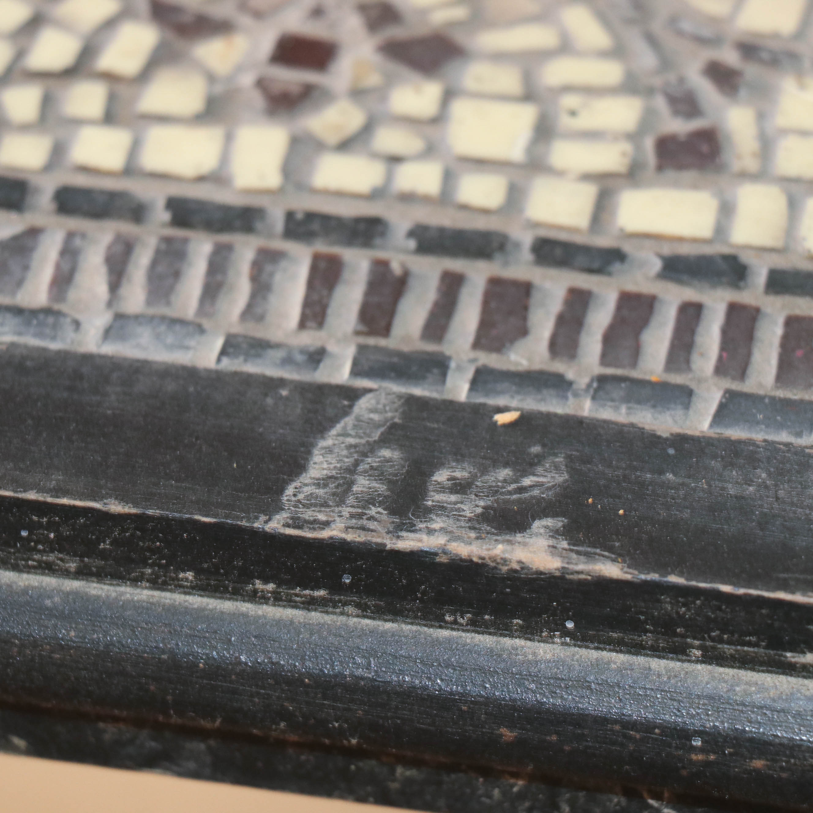 Mosaic Top Metal Console Table