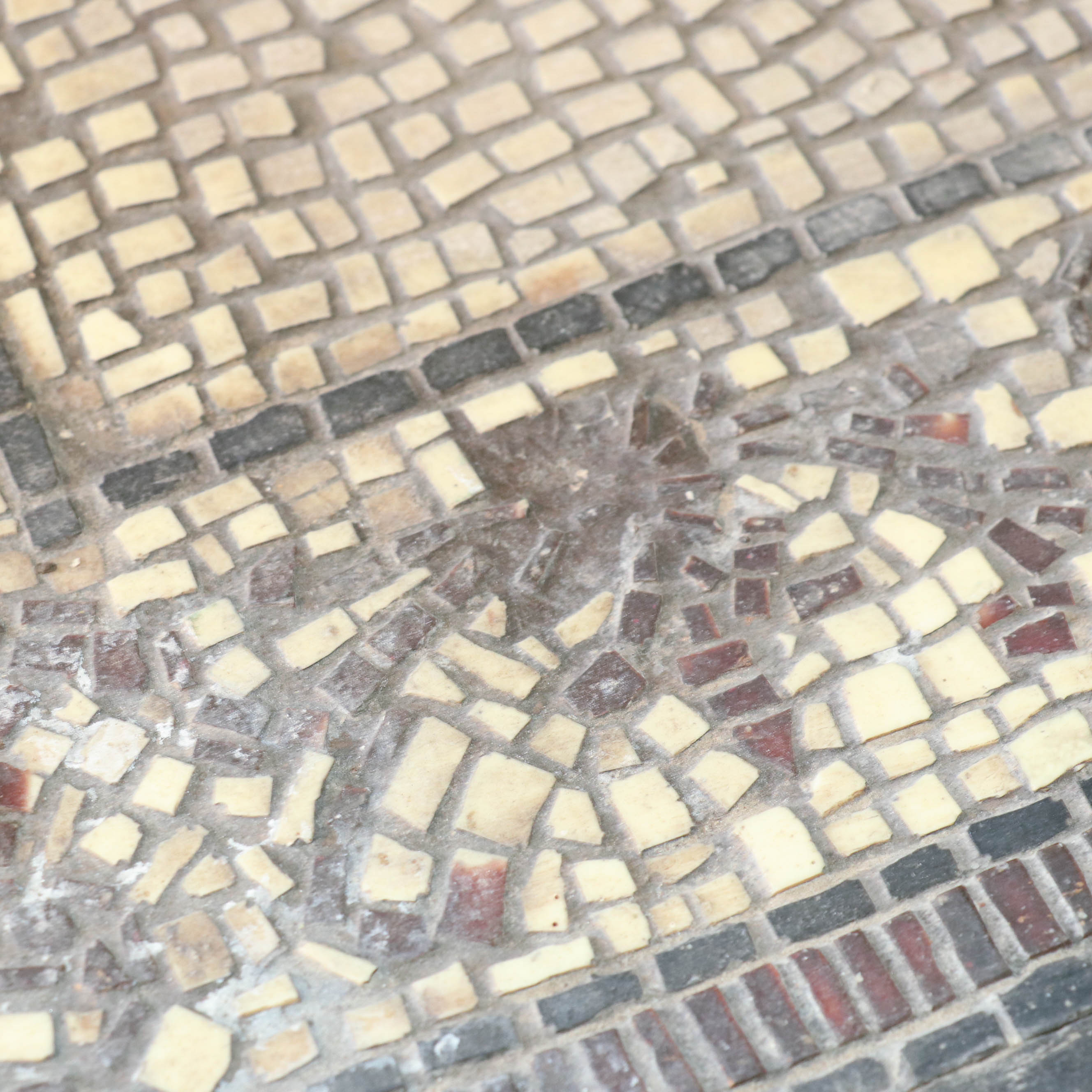 Mosaic Top Metal Console Table