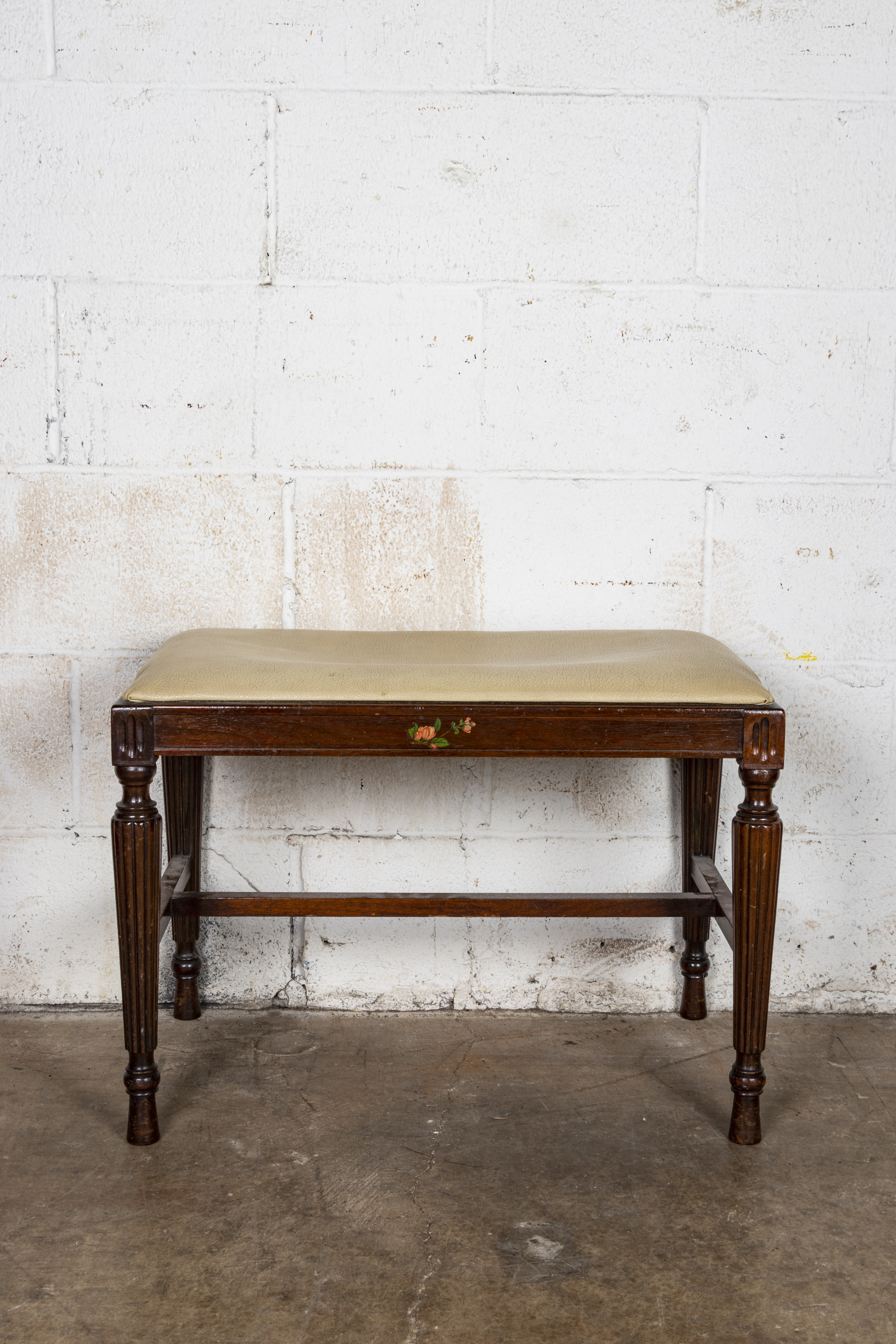 Vintage Victorian Style Vanity with Side Chair and Vanity Stool