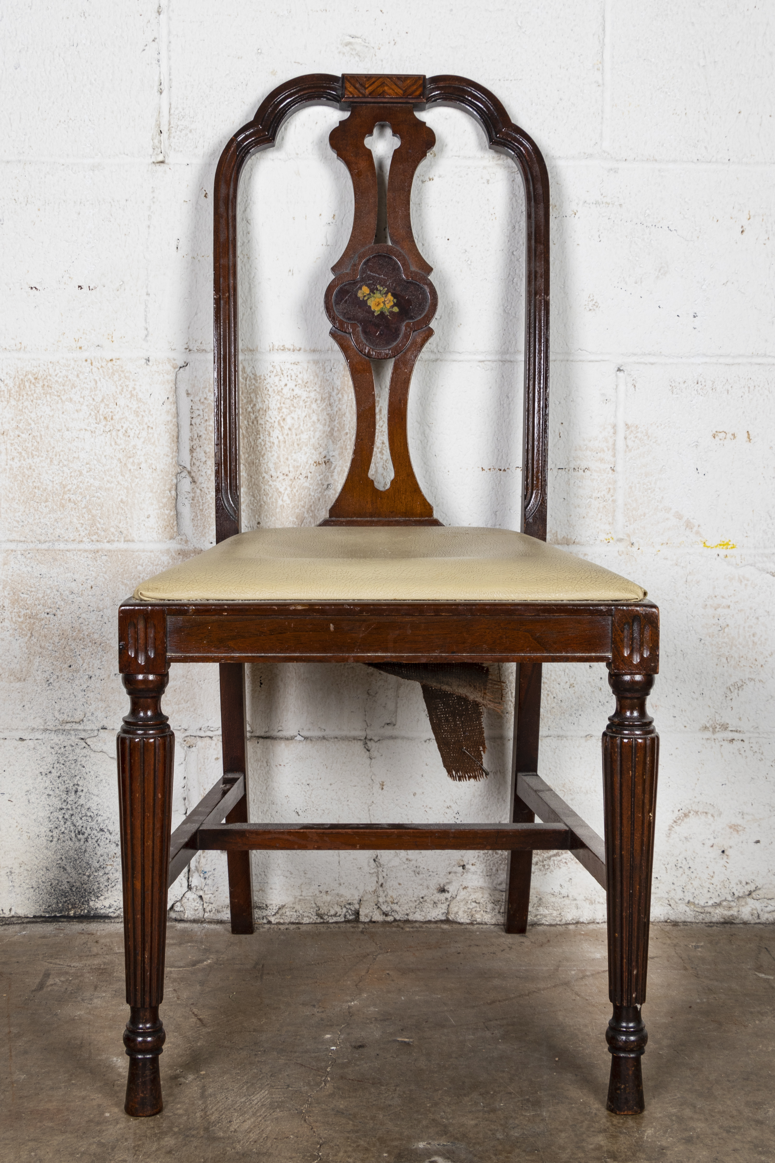 Vintage Victorian Style Vanity with Side Chair and Vanity Stool