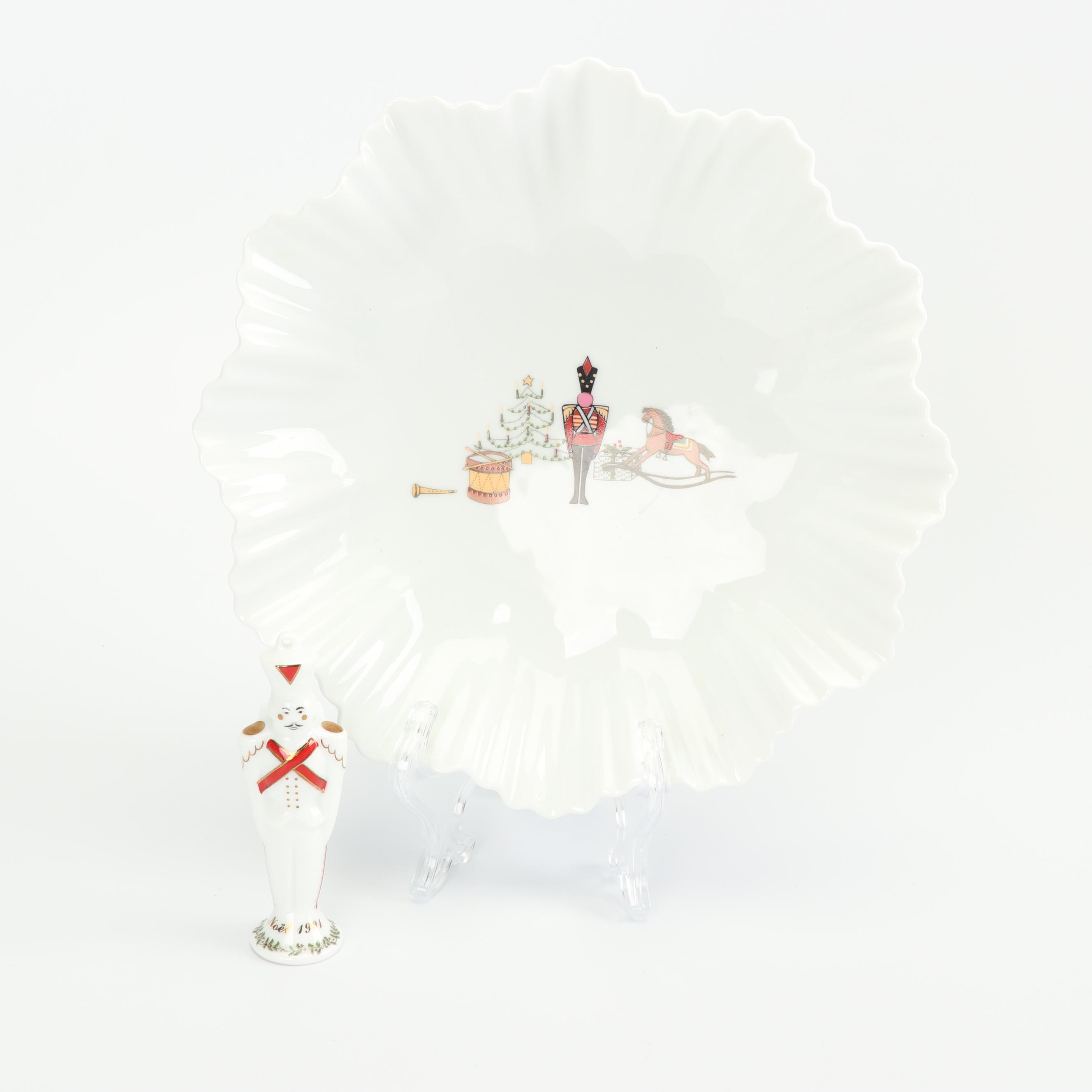 Bernardaud Limoges "Grenadiers" Porcelain Dinnerware and Ornament