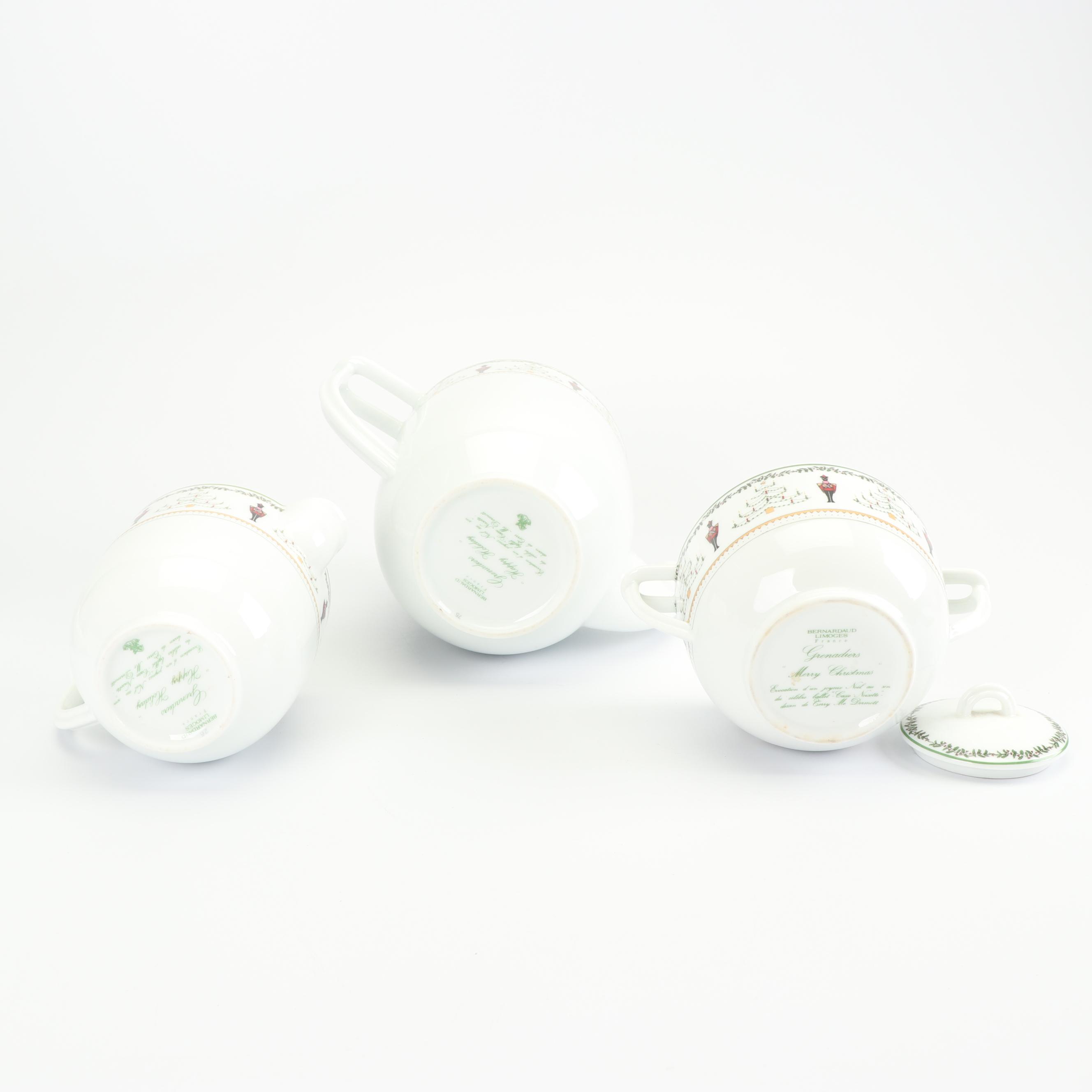 Bernardaud Limoges "Grenadiers" Porcelain Dinnerware and Ornament