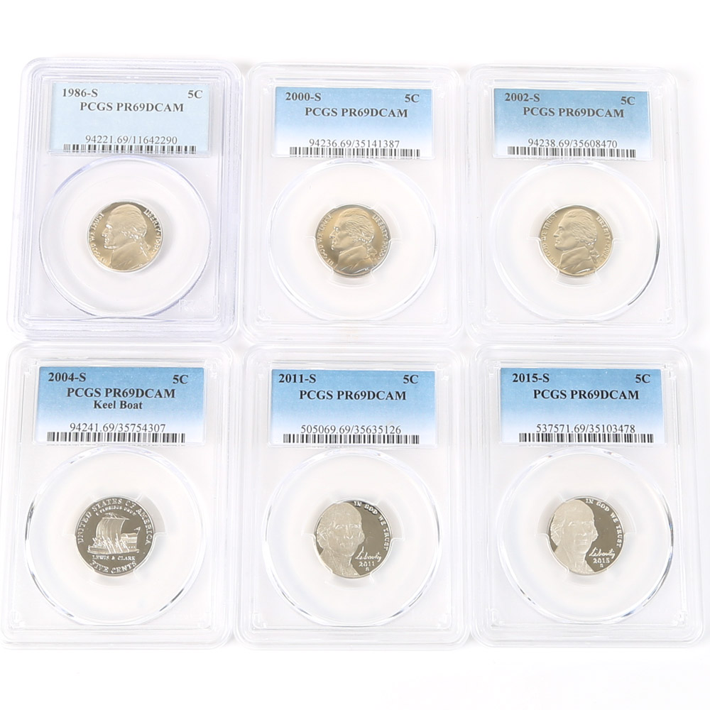 PCGS Graded DCAM Jefferson Proof Nickels