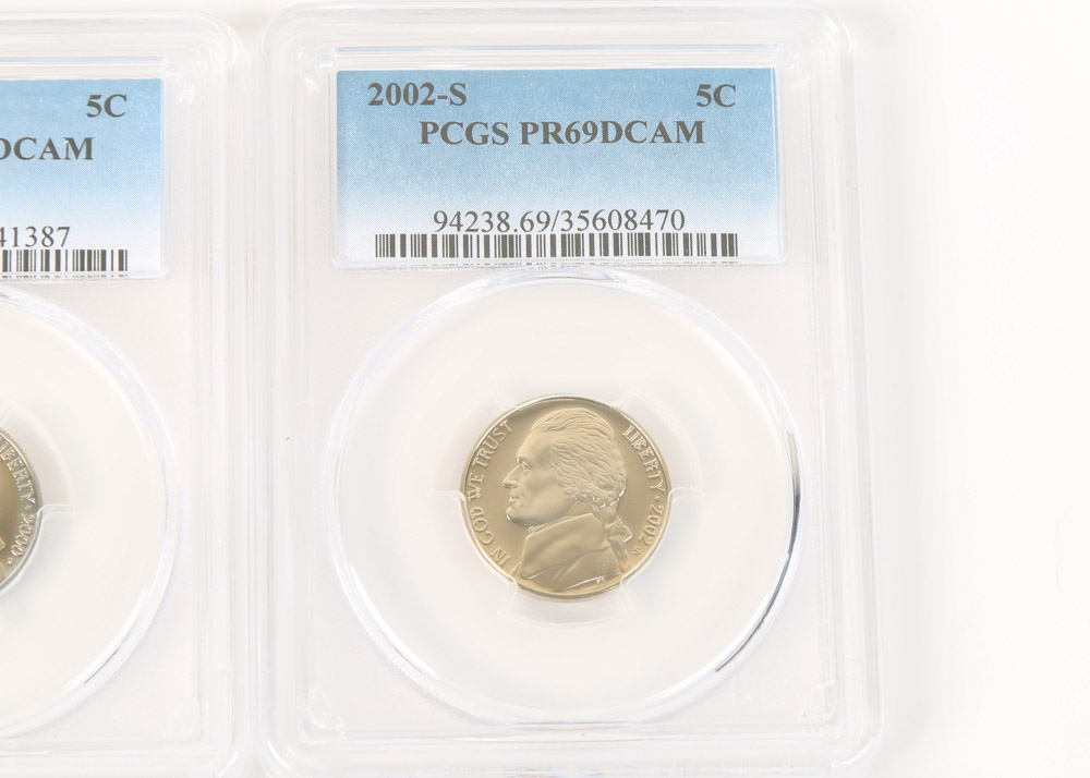 PCGS Graded DCAM Jefferson Proof Nickels