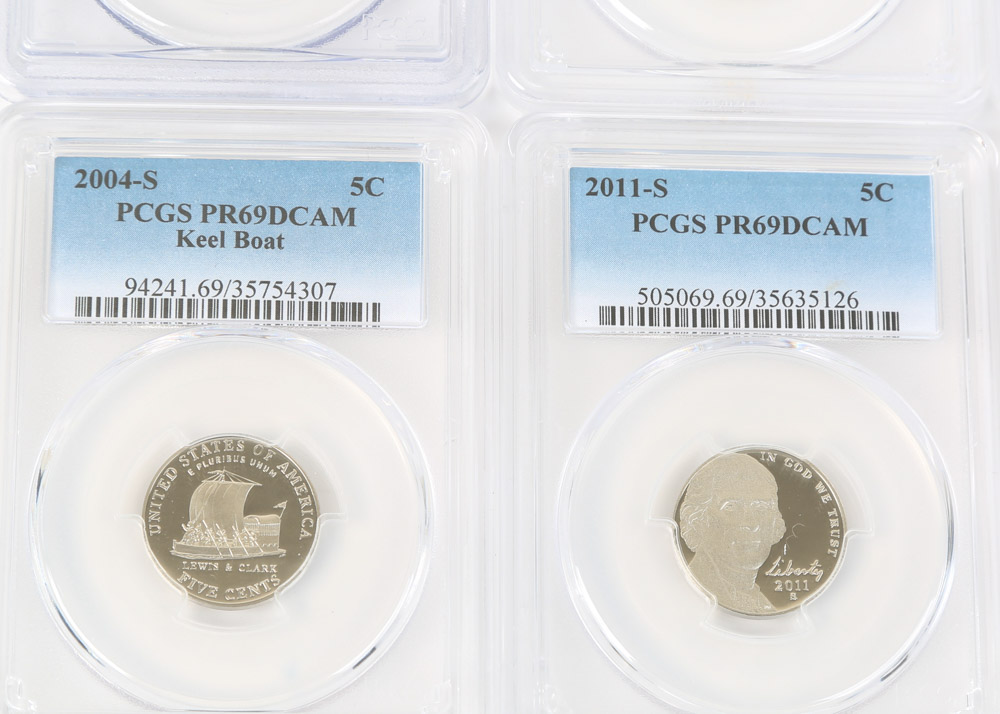 PCGS Graded DCAM Jefferson Proof Nickels