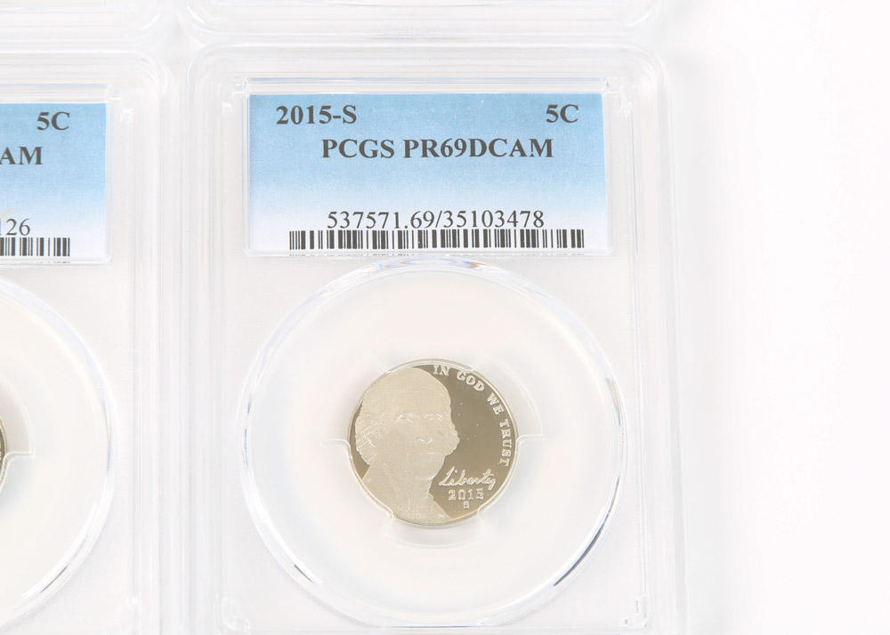 PCGS Graded DCAM Jefferson Proof Nickels