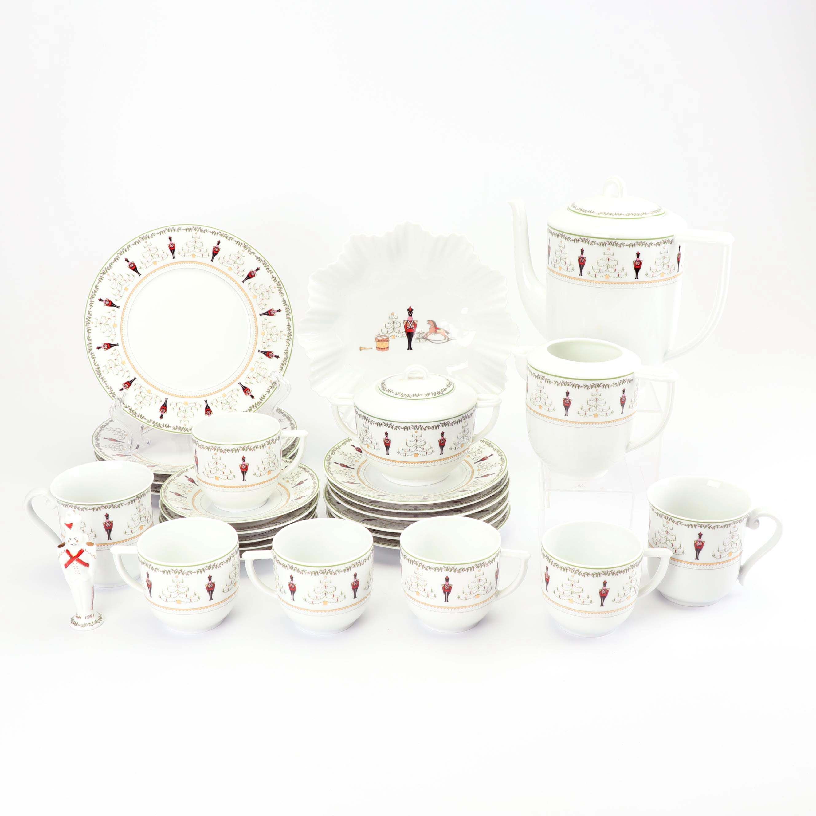 Bernardaud Limoges "Grenadiers" Porcelain Dinnerware and Ornament