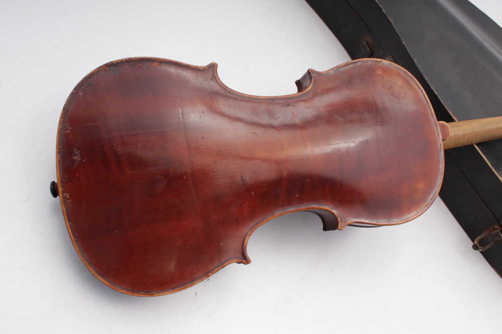 C. 1900 B&J New York Copy of Landolfi 4/4 Violin with Bow and Case