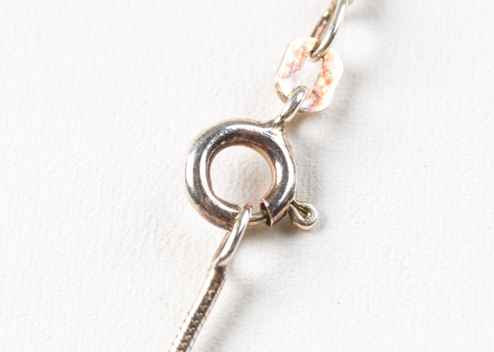 Sterling Silver Cubic Zirconia Pendant Necklace and Earrings