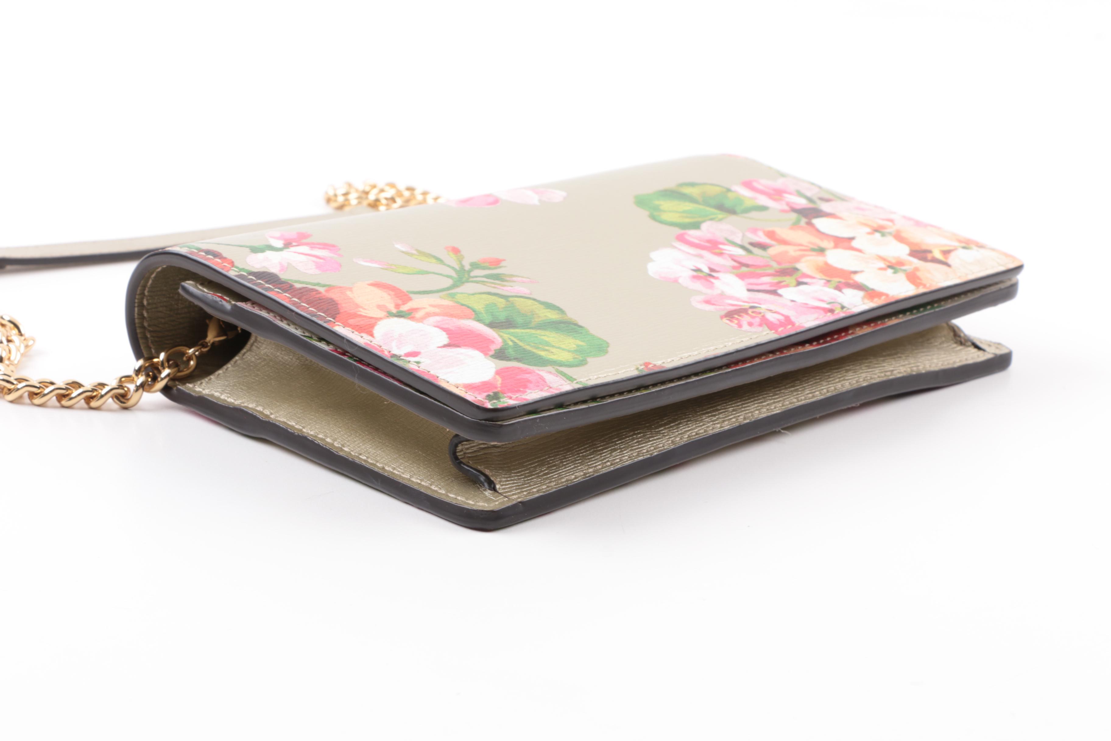 Gucci Geranium Soft Gold Metallic Leather Clutch, Made in Italy