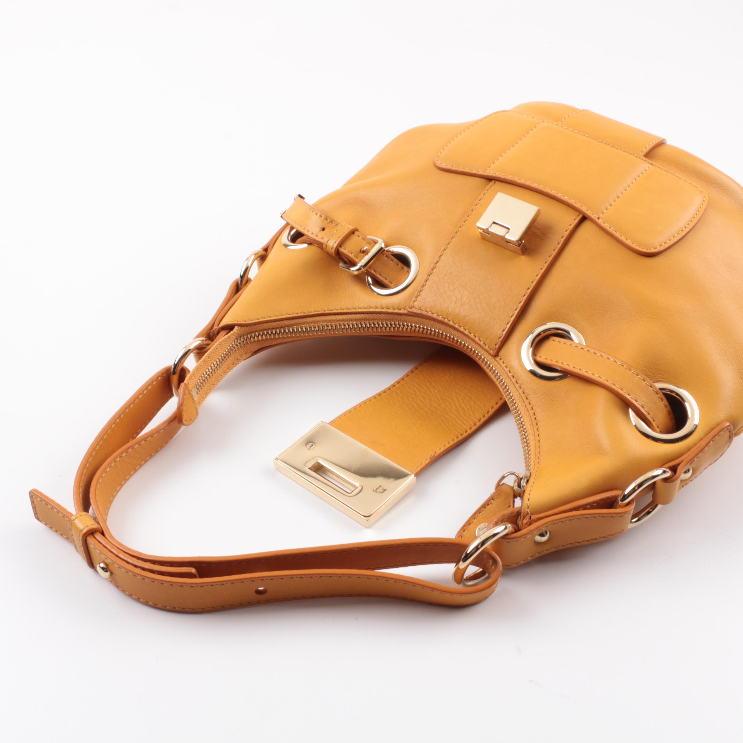 Jimmy Choo Mustard Yellow Leather Purse