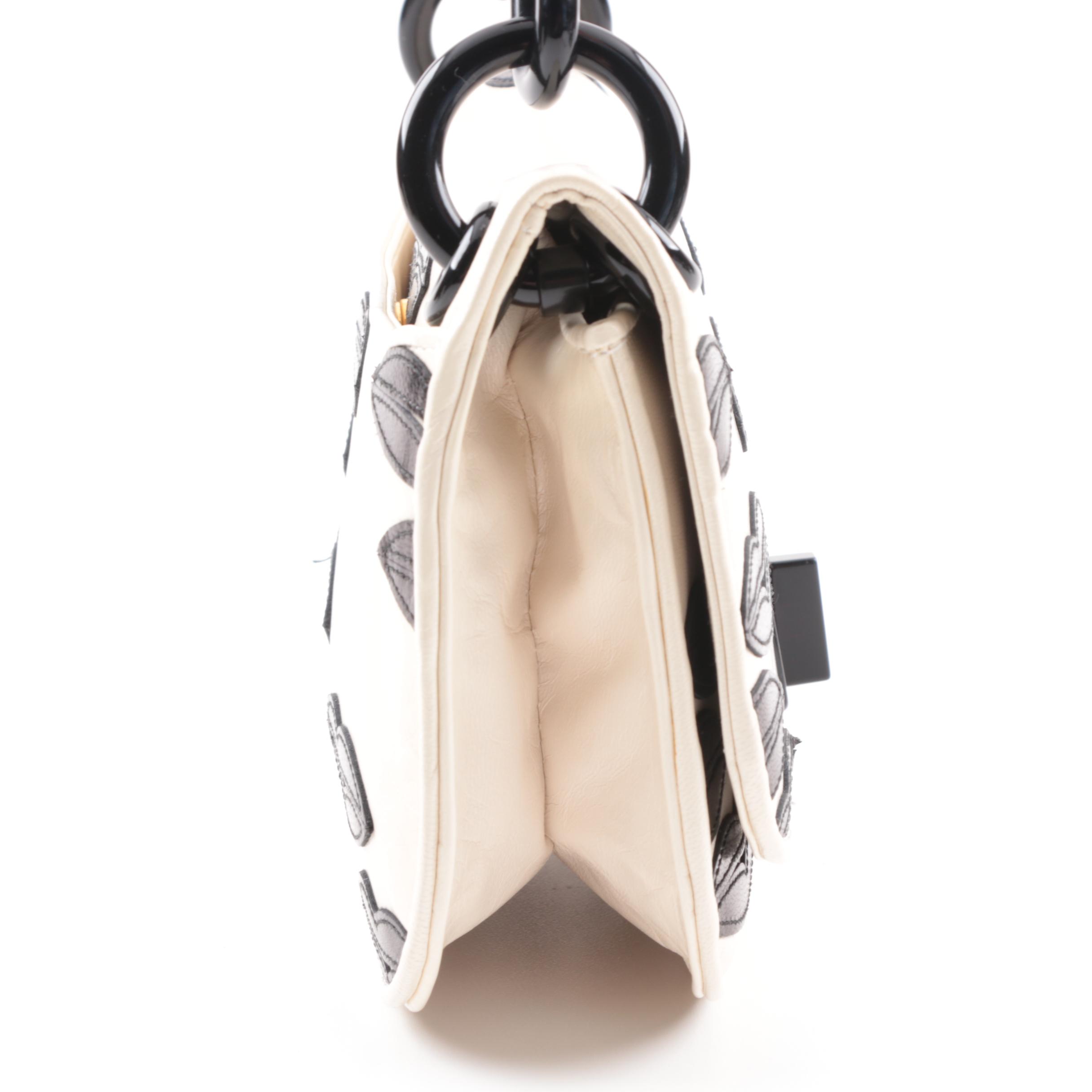 Prada Resort Collection 2012 Black Lips Leather Shoulder Bag