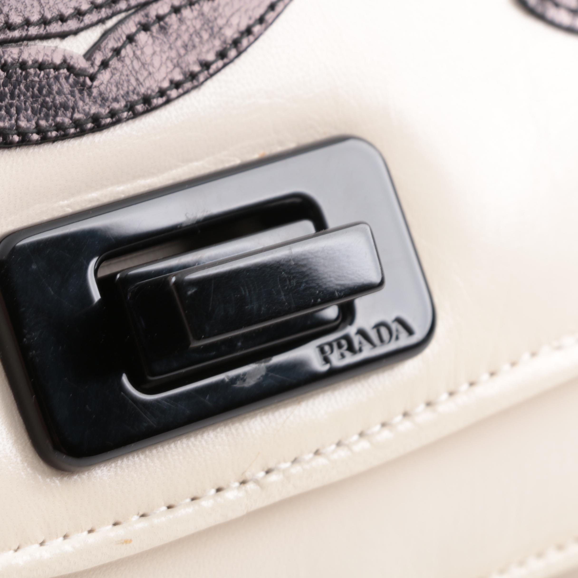 Prada Resort Collection 2012 Black Lips Leather Shoulder Bag