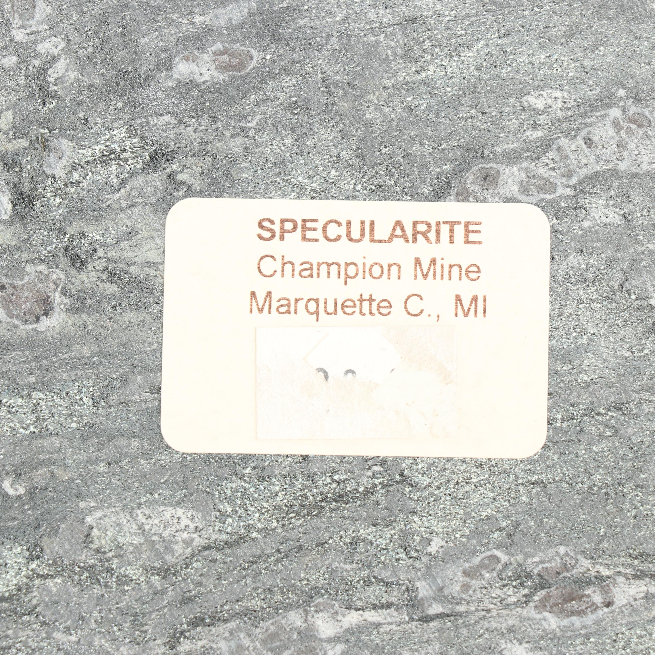 Specularite Specimen from Marquette County, Michigan