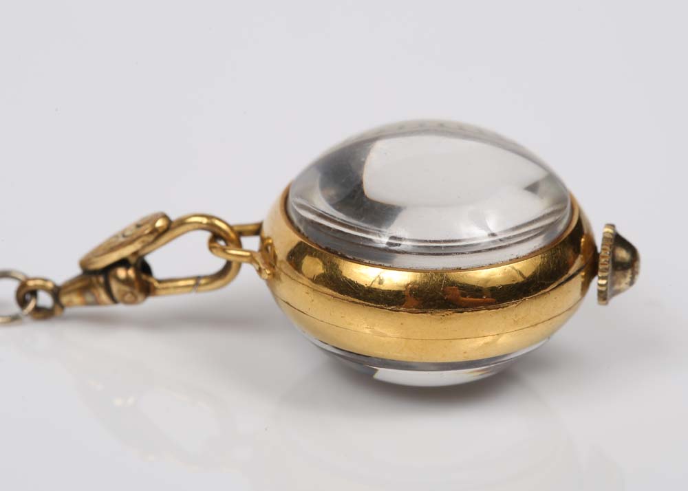 Vintage Gold Tone Bucherer Pendant Watch Necklace