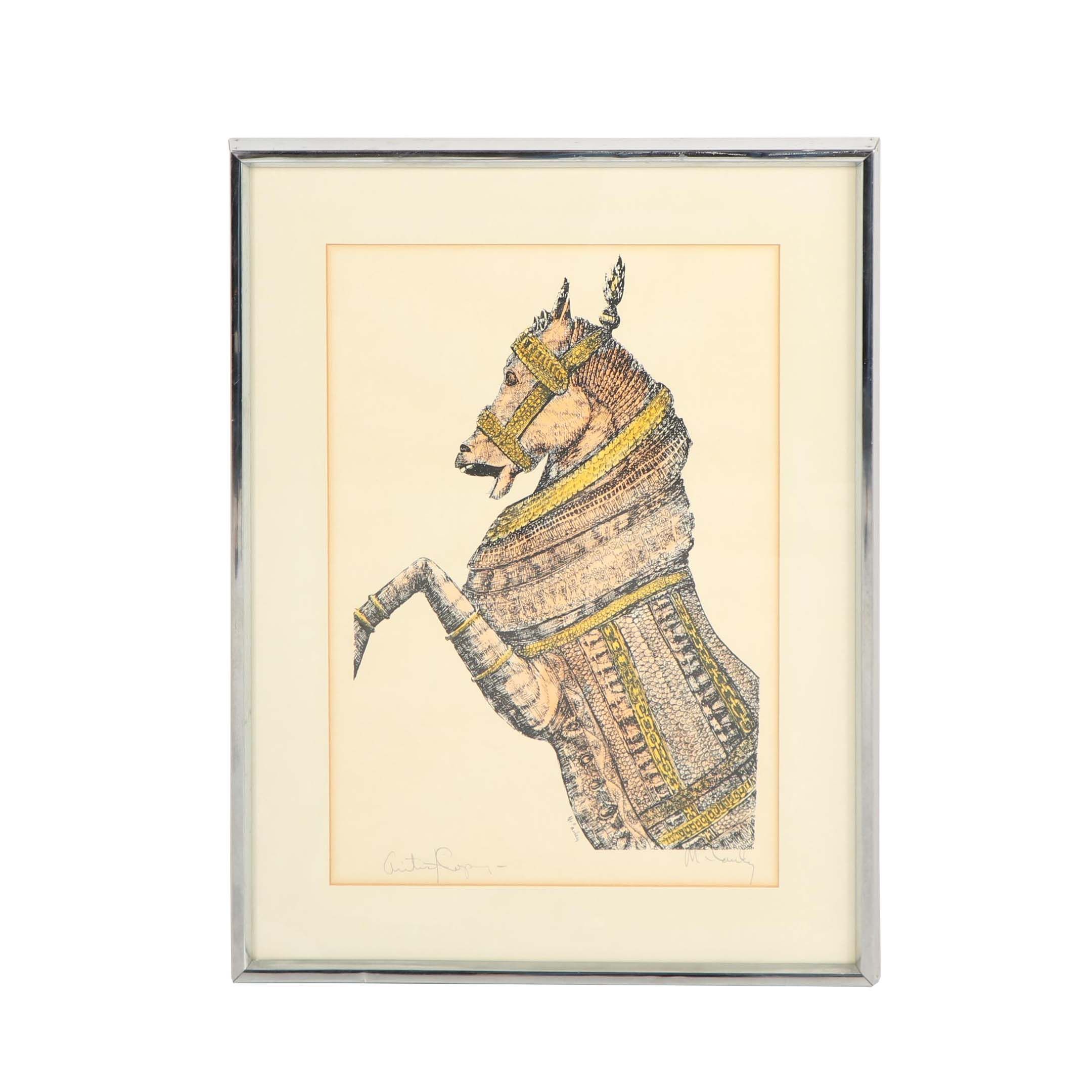 William McCauley Lithograph of Horse