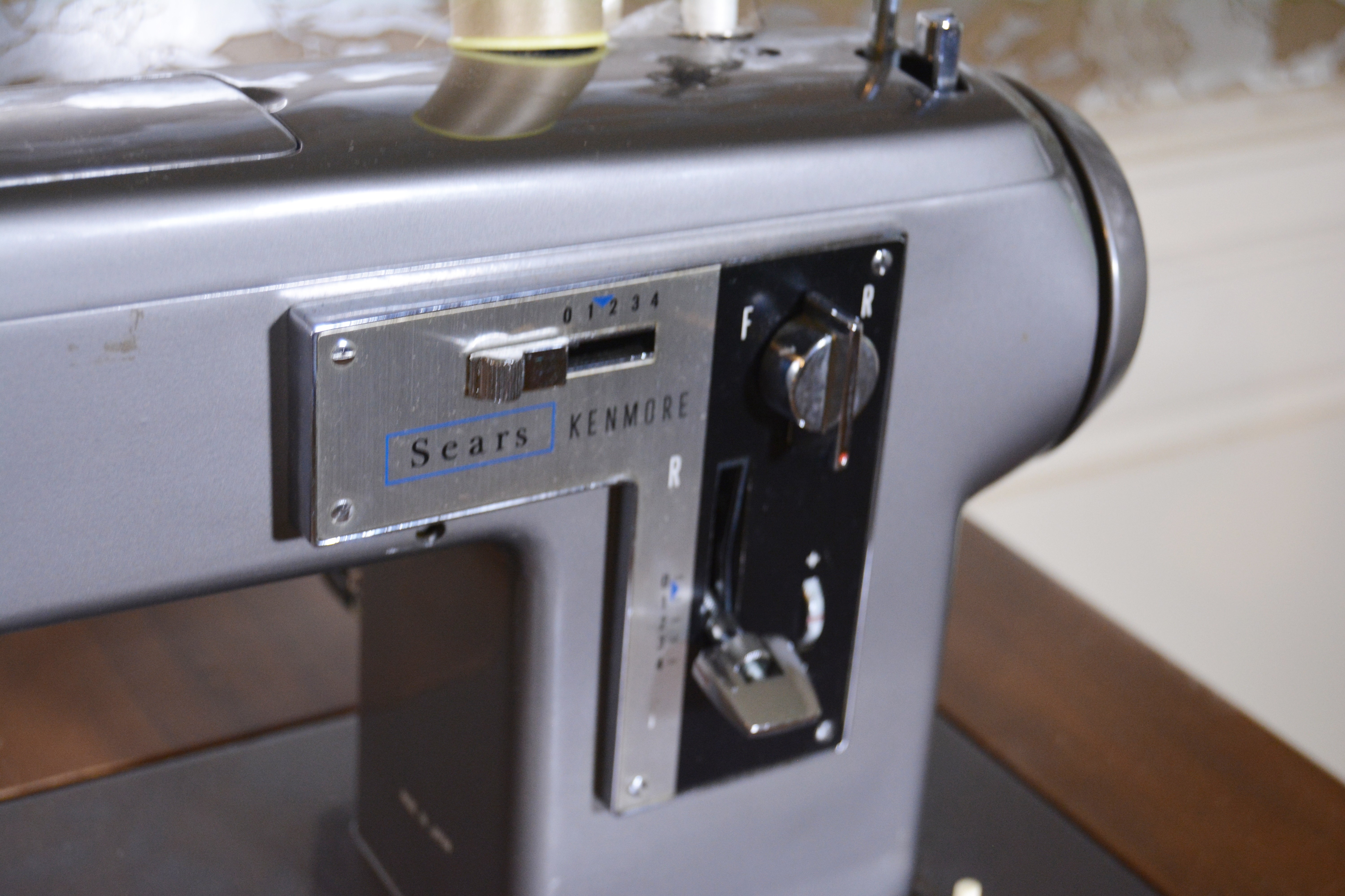Vintage Sears Kenmore Sewing Machine and Sewing Cabinet