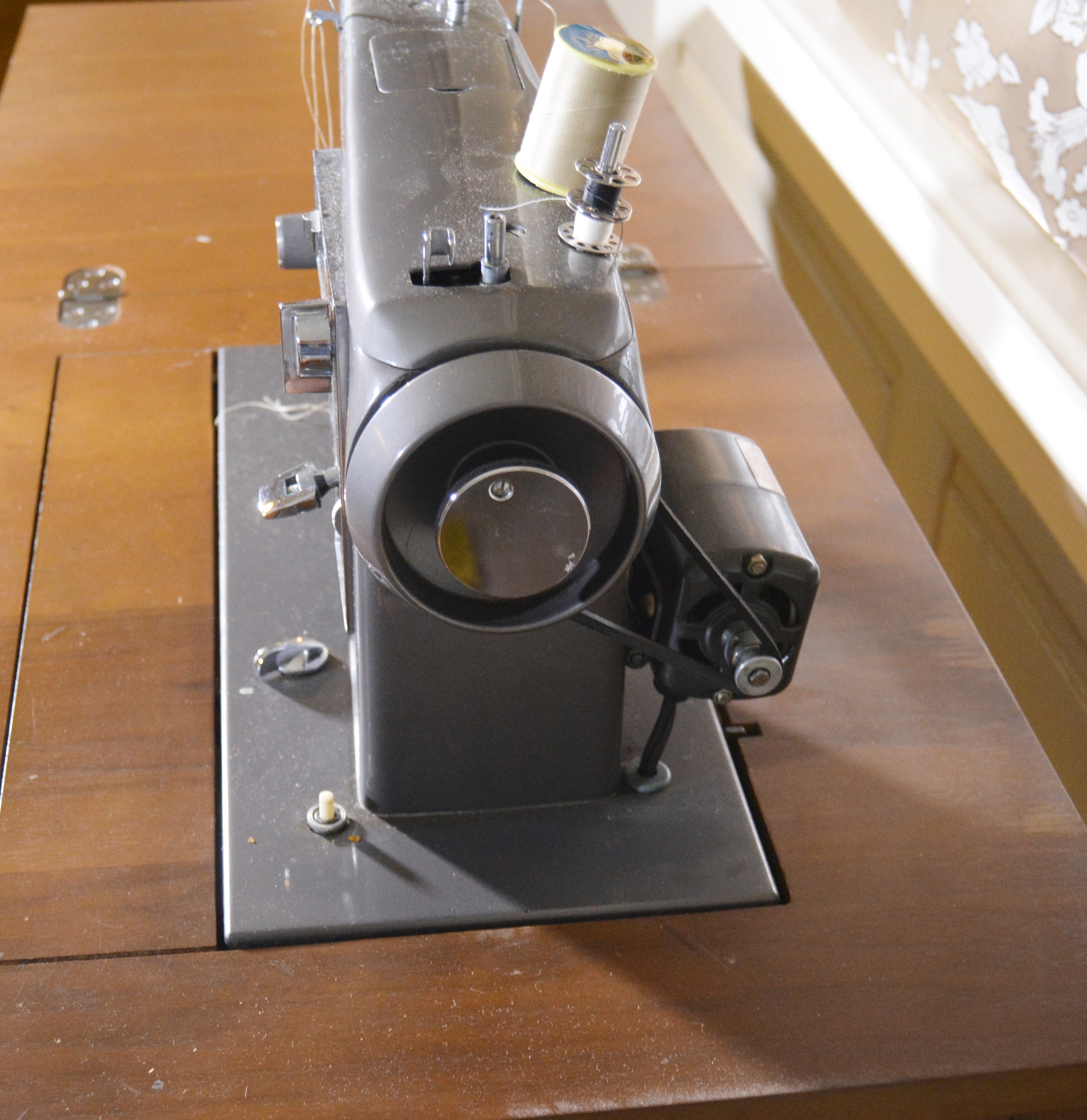 Vintage Sears Kenmore Sewing Machine and Sewing Cabinet