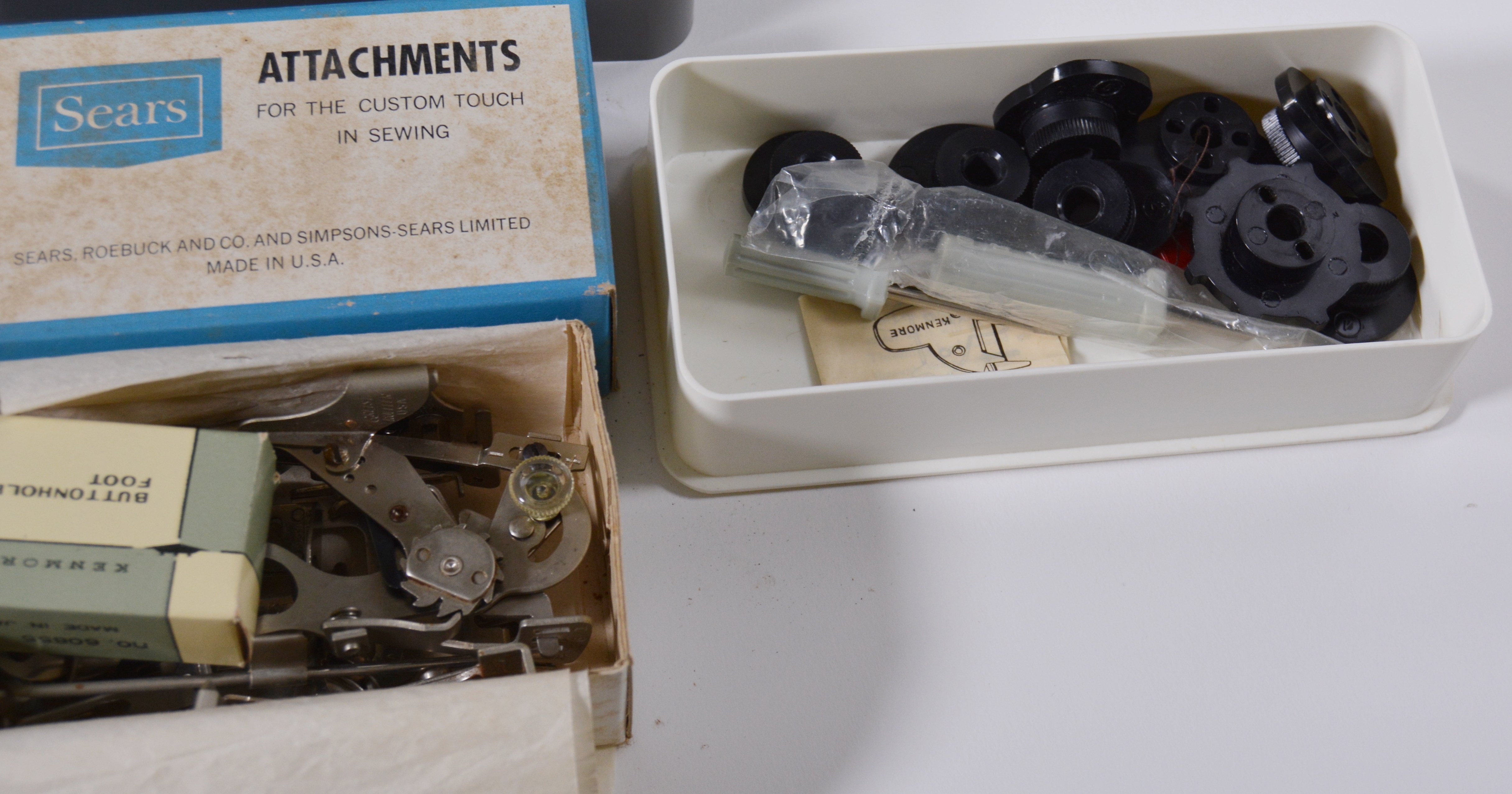 Vintage Sears Kenmore Sewing Machine and Sewing Cabinet